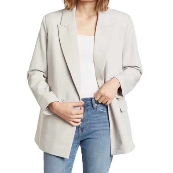 RDI Blazer Oversize Double Breasted Peak Lapel Light Grey Large - Picture 1 of 6
